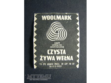 Etykieta - Woolmark czysta żywa wełna