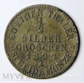 1/2 silber groschen 1827
