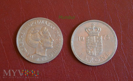 Moneta duńska: 1 krone