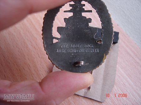 Kriegsmarine Odznaka dla załóg Pacerników,Krążowni