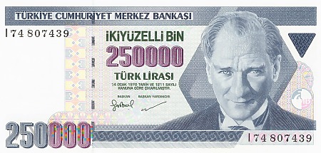 Turcja - 250 000 lir (2006)