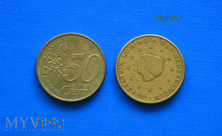 Moneta: 50 euro cent Holandia 2001