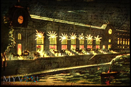 Paryż - La Gare d'Orleans (pod światło) - 1905