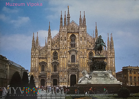 Mediolan - Wiktor Emanuel II + katedra
