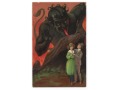 1923 KRAMUS Diabeł i zakochani Devil postcard