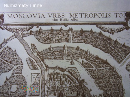 Duże zdjęcie plan Moskwy z lat 1610-1612