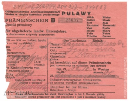 Duże zdjęcie Pramienschein 1941