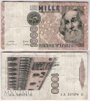 Włochy, 1000 Lirów 1982r.