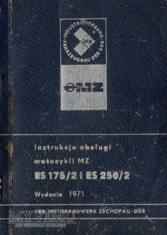 MZ ES 175/2 ES 250/2. Instrukcja obsługi z 1971 r.