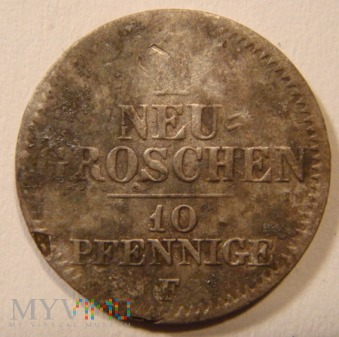 1 NEU GROSCHEN 1855 F Stuttgart Elektorat Saksonii