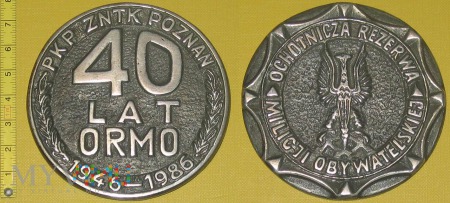 Medal kolejowy - społeczny ORMO w PKP ZNTK Poznań