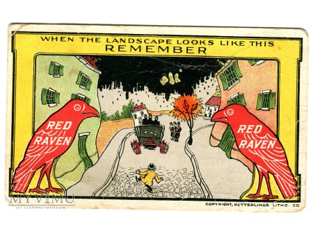 1907 Czerwony KRUK Reklama napój na kaca ;)