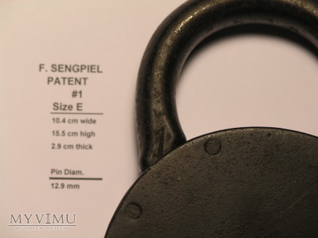 F. Sengpiel Patent Padlock, #1- Size E"