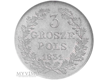 3 GROSZE POLSKIE - Powstanie Listopadowe (1831)