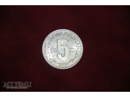 - Boliwia - 5 pesos - 1980