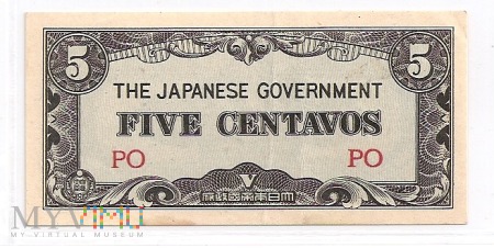 Duże zdjęcie Filipiny.3.Aw.5 centavos.1942.P-103a