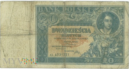 Duże zdjęcie 20 złotych-1931