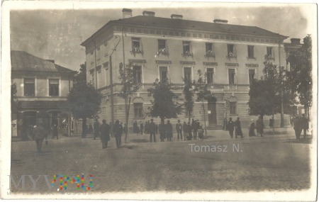 Siedlce 1916 - zdjęcie z widokiem na budynek Sądu.