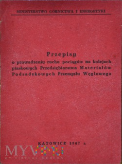 1967 - Przepisy prow. ruchu na kolejach piaskow.