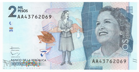 Duże zdjęcie Kolumbia - 2 000 pesos (2015)