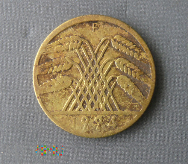 Moneta Rentenpfennig 1924 F
