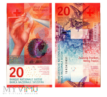 Duże zdjęcie 20 Francs 2015 (15H3411631)