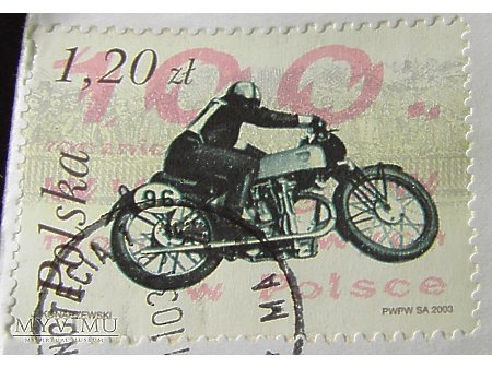 Duże zdjęcie 100 rocznica wyścigów motorowych w Polsce znaczek