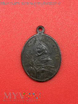 Medalik św. Dominik i Matka Boża Różańcowa