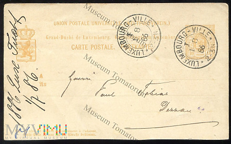 Luksemburska Poczta - 1886 rok