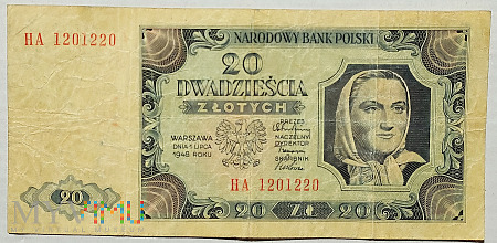 Polska 20 zł 1948