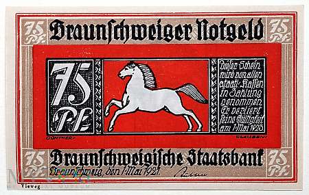 Braunschweig 75 pf 1921