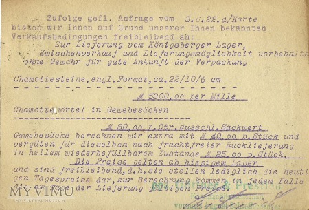 Gottner & Prestien Konigsberg 1922 r.