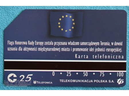 Toruń wyróżniony Flagą Honorową Rady Europy