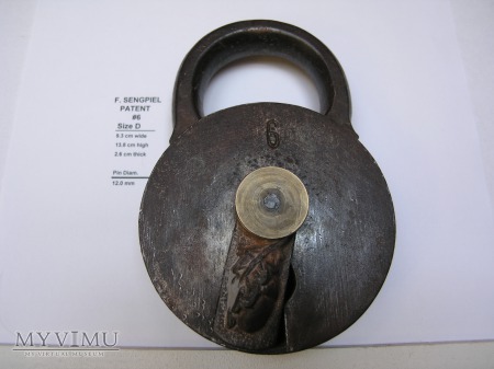 F. Sengpiel Patent Padlock #6- Size "D"