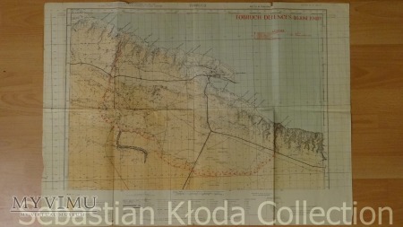 Mapa obrony Tobruku 1:50000 - rozmieszczenie SBSK