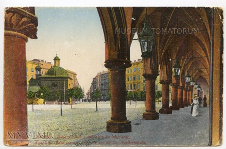 Duże zdjęcie Kraków - Rynek - Sukiennice - Arkady - 1913