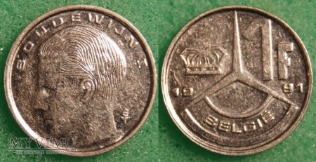 Belgia, 1 Franc 1991