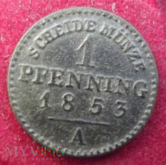 1 Pfenning 1853 A