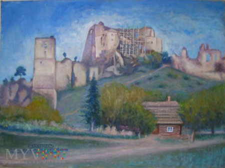 Ruiny Zamku w Odrzykoniu stan z roku 1959