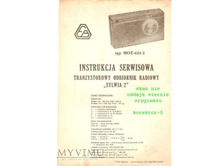 Instrukcja radia SYLWIA 2