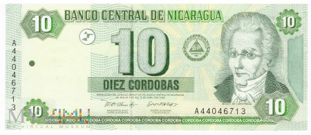 Duże zdjęcie Nikaragua - 10 córdob (2002)