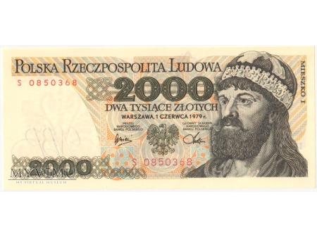 2000 złotych 1979 rok seria S