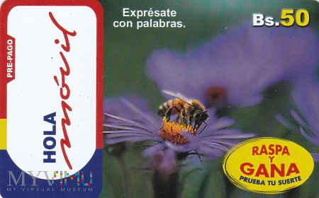 Karta telefoniczna - Kwiat i pszczoła