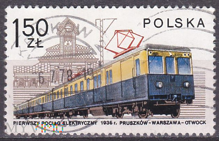 Duże zdjęcie Pierwszy pociąg elektryczny 1936 r.