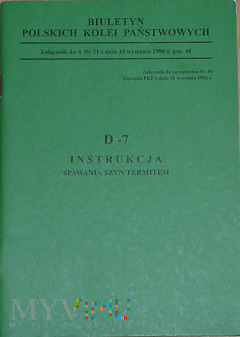 D7-1996 Instrukcja spawania szyn termitem
