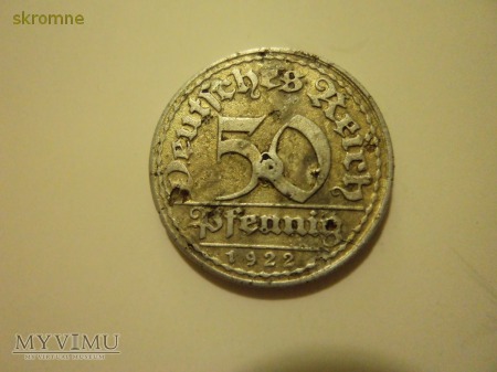 50 pfennig z 1922r.alu.