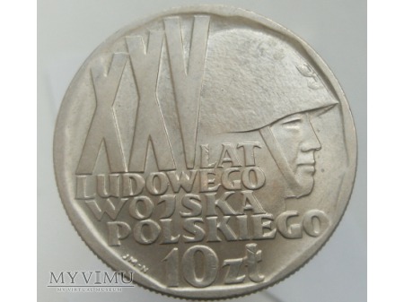 XXV Lat Ludowego Wojska Polskiego, 10 zł, 1968 rok