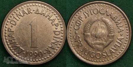 Jugosławia, 1 DINAR 1990
