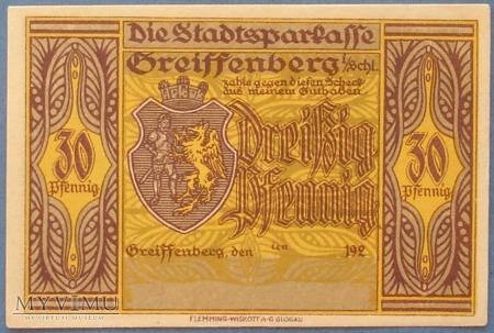 30 Pfennig 1920 r - Greiffenberg - Gryfow Sl.