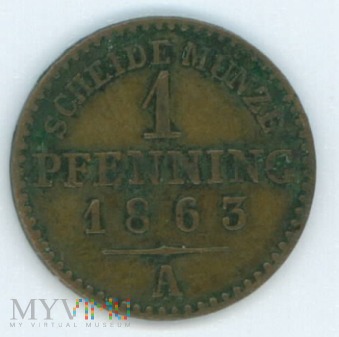 1 fenig- Prusy- 1866